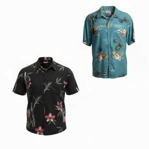 28 Palms Men’s Hawaiian Shirts XL Bundle 2 Travel Resort Beach Vacation Summer